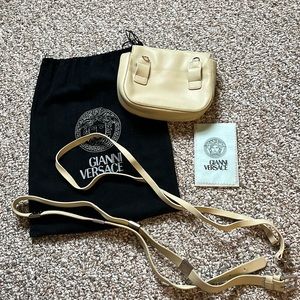 VINTAGE 1980s GIANNI VERSACE FANNY PACK, CONVERTIBLE SHOULDER BAG, AND CLUTCH